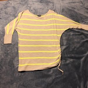 NWOT Express Grey & Neon Green Knit Top